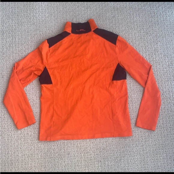 LRL Lauren Active Ralph Lauren Quarter Zip Sweatshirt Pullover Large - Picture 2 of 12